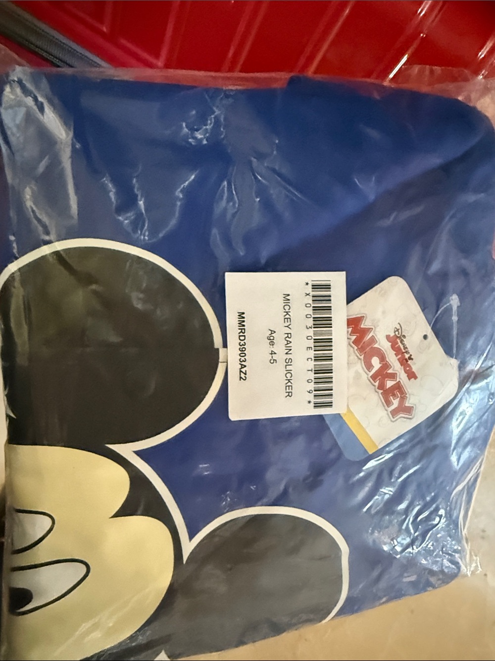 Disney Mickey Graphic Royal Blue rain slicker